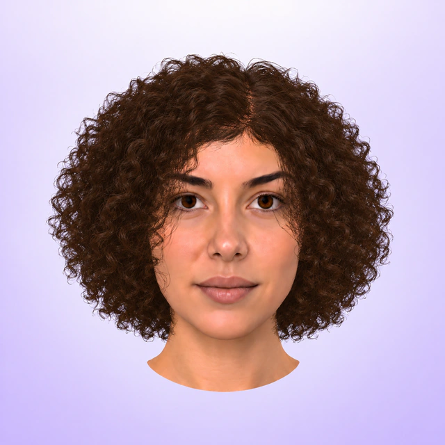 Default model with natural curls
